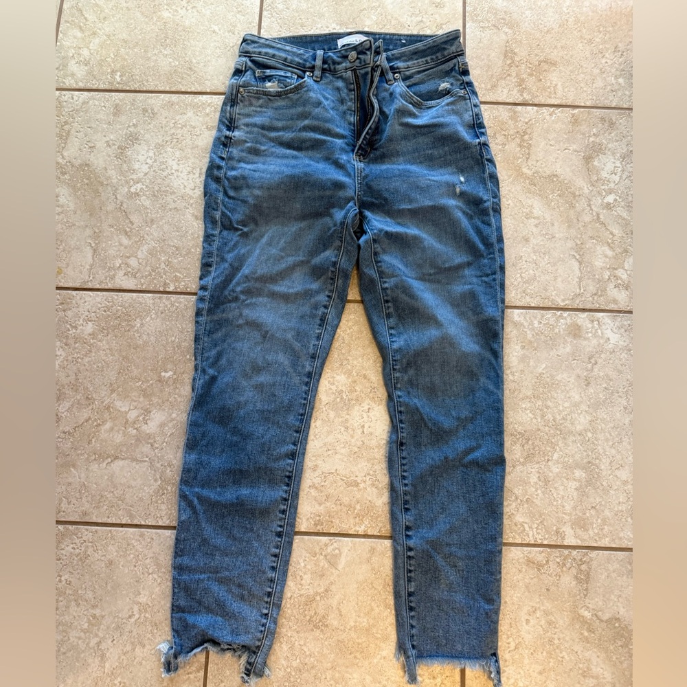 LOFT Dark Wash High-Rise Skinny Jeans